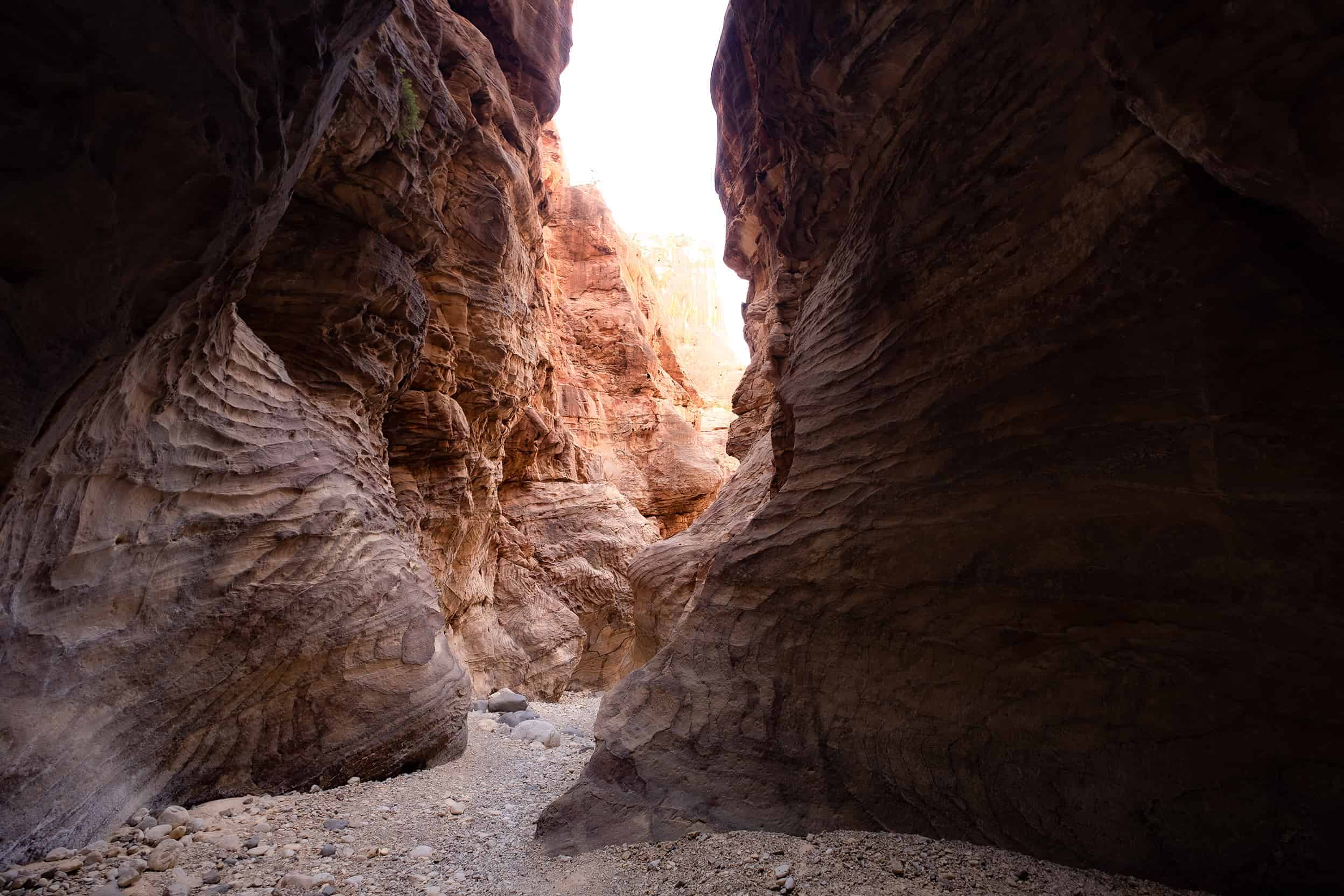 Bizarre rotsvorming in Wadi Ghuweir